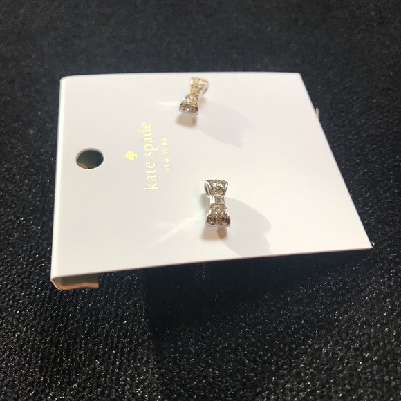 Kate Spade Silver Bow earrings - Picture 2 of 3